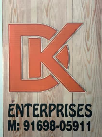 Original DK Electronics logo displayed inside the shop